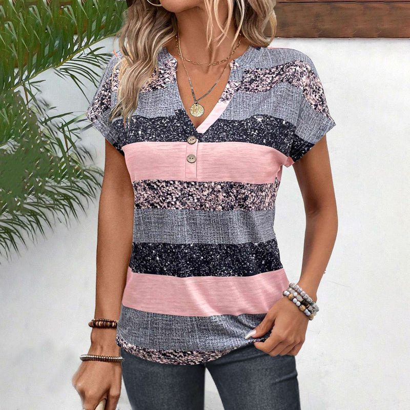 ALINE CASUAL STRIPED BLOUSE