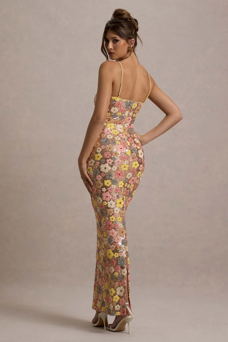 Cotton Candy Floral - Maxi Dress