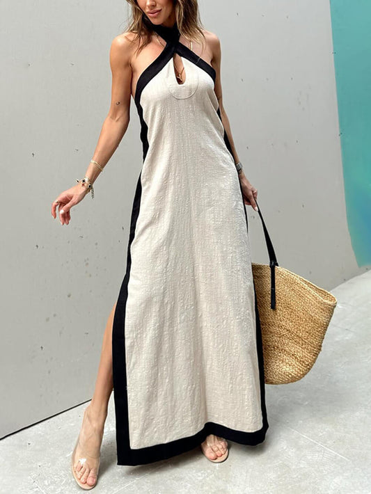 VIVARA Halter Split Maxi