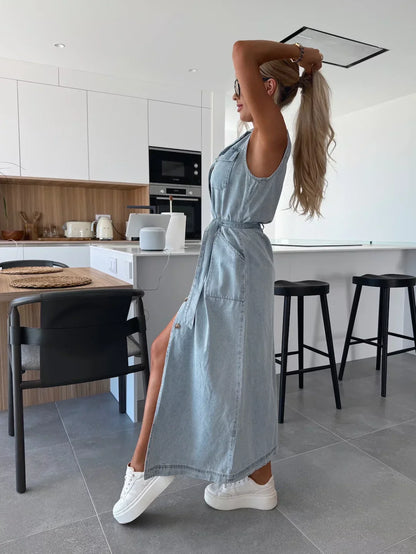LANGES DENIMKLEID LOUISA
