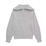 Nordic Zip Up Stripe Sweater