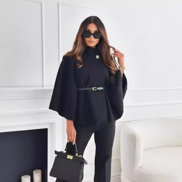 LEAMA – Chic Butterfly Jacket with Belt