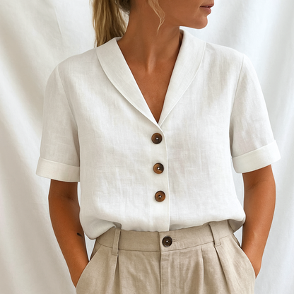 LOIS ELEGANTE EINFARBIGE BLUSE