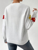 DALIA Floral Design Knitted Sweater