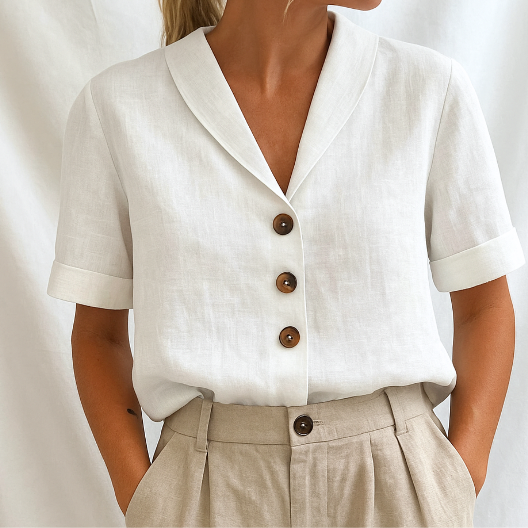LOIS ELEGANTE EINFARBIGE BLUSE