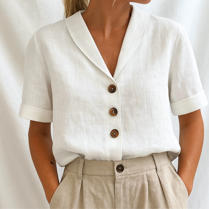 LOIS ELEGANTE EINFARBIGE BLUSE