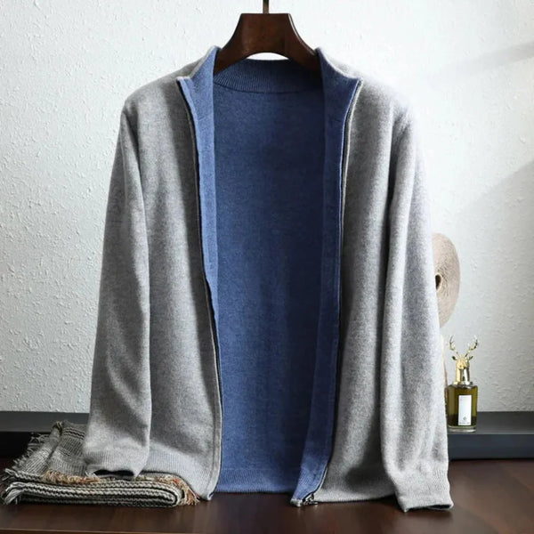 Andrew Wool Zip-Up Cardigan
