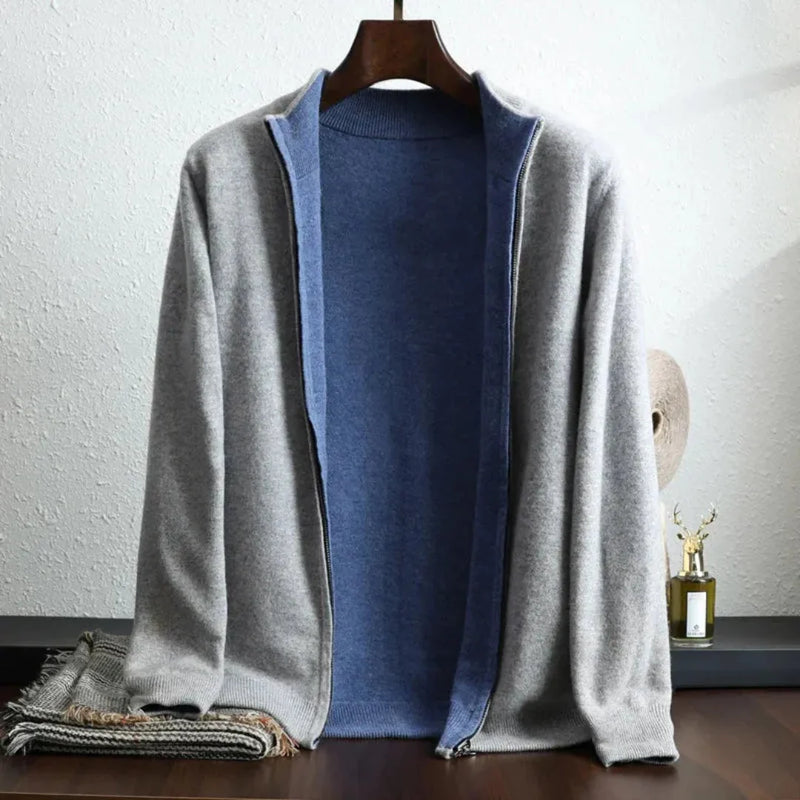 Andrew Wool Zip-Up Cardigan