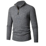 Caden Half-Zip Ribbed Sweater