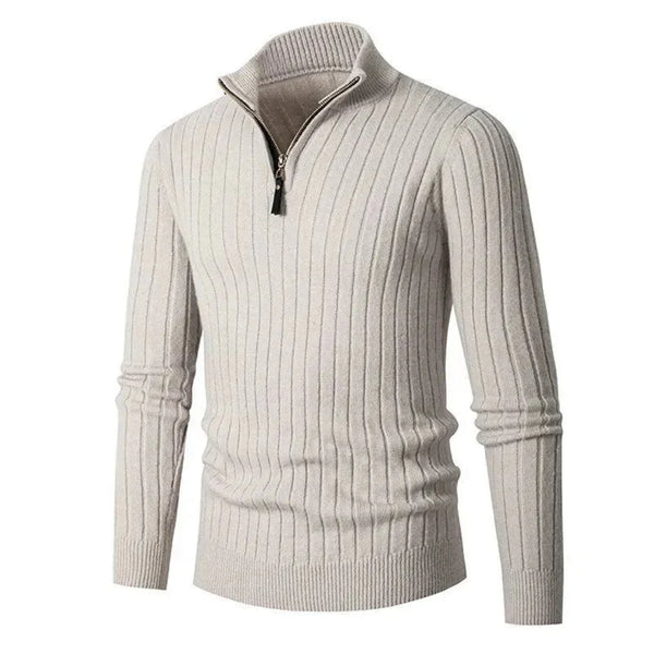 Caden Half-Zip Ribbed Sweater