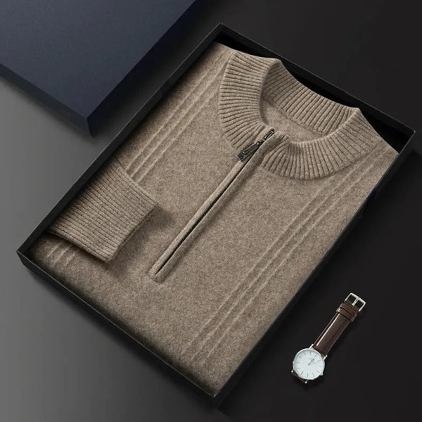 Calvin Classic Half-Zip Wool Sweater