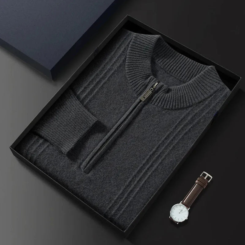 Calvin Classic Half-Zip Wool Sweater