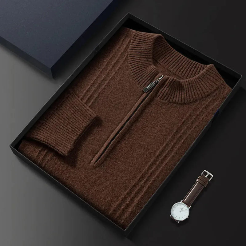 Calvin Classic Half-Zip Wool Sweater