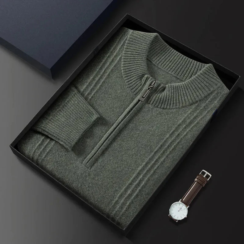 Calvin Classic Half-Zip Wool Sweater