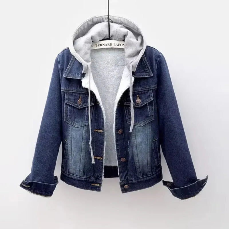 Camden Sherpa-Lined Denim Hoodie Jacket