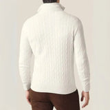 Carlo Cable Knit Quarter Zip Sweater