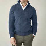 Carlo Cable Knit Quarter Zip Sweater