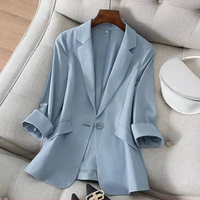 Cecile Sleeve Linen Blazer