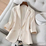 Cecile Sleeve Linen Blazer