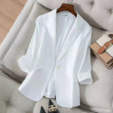 Cecile Sleeve Linen Blazer