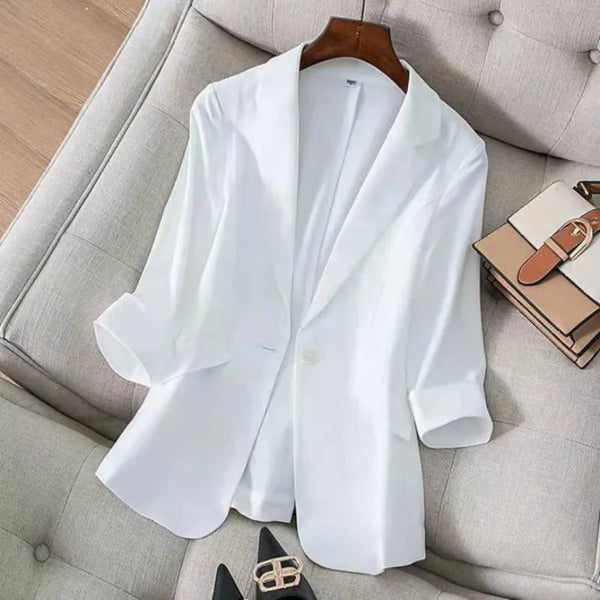 Cecile Sleeve Linen Blazer