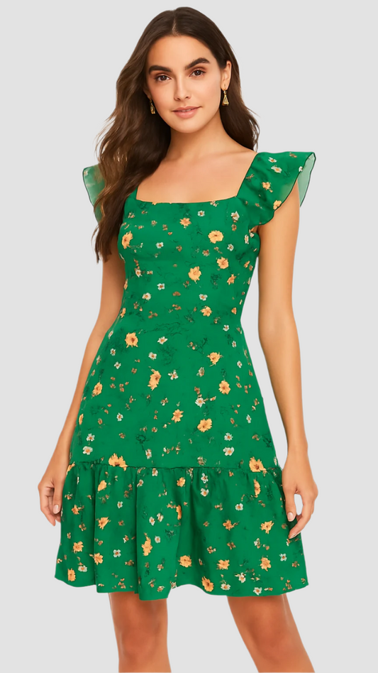 ÉLISE BLOOM MIDI DRESS