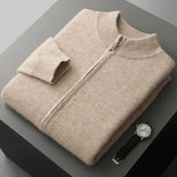 David Wool Zip Cardigan