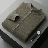 David Wool Zip Cardigan