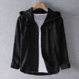Harvey Striped Hooded Button-Up Shirt