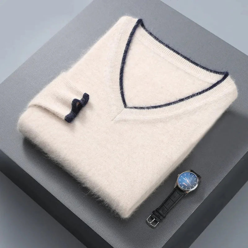 Hugo Mink Cashmere V-Neck Sweater