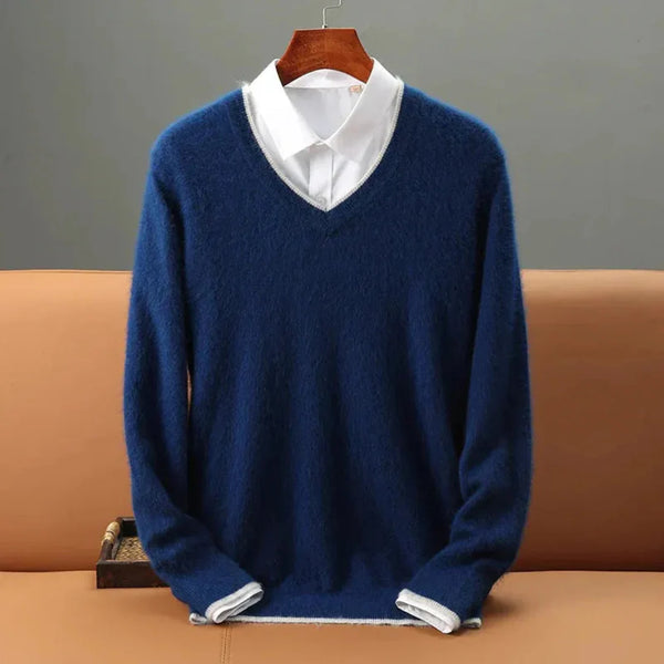 Hugo Mink Cashmere V-Neck Sweater