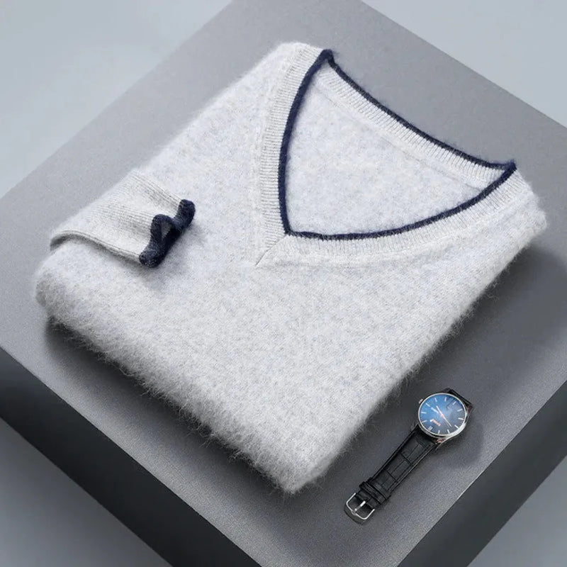 Hugo Mink Cashmere V-Neck Sweater