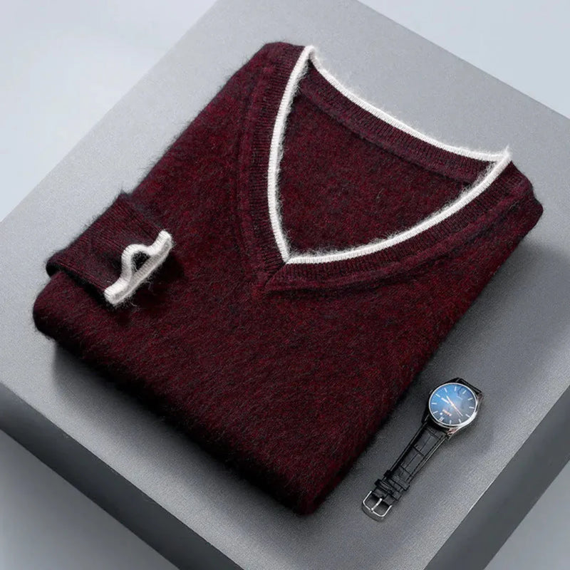 Hugo Mink Cashmere V-Neck Sweater