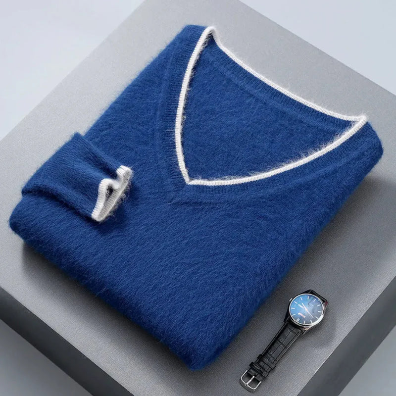 Hugo Mink Cashmere V-Neck Sweater