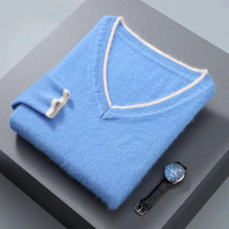 Hugo Mink Cashmere V-Neck Sweater