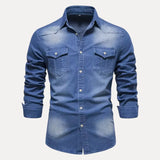 Kael Classic Button-Down Denim Shirt