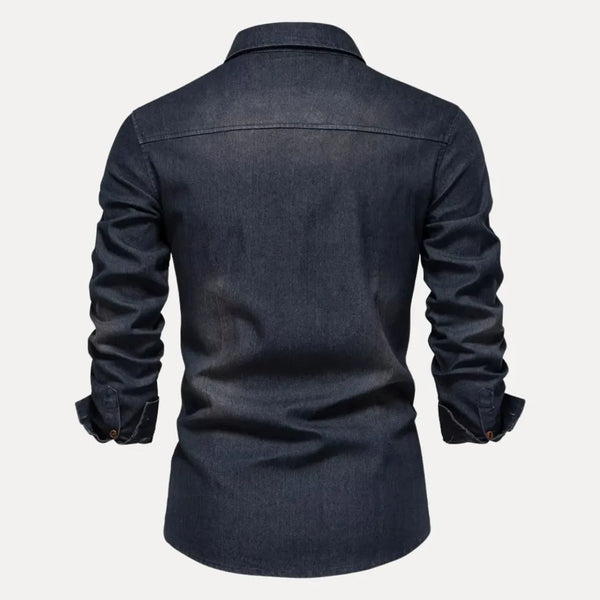 Kael Classic Button-Down Denim Shirt