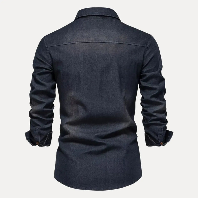 Kael Classic Button-Down Denim Shirt