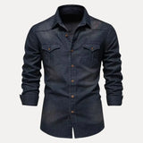 Kael Classic Button-Down Denim Shirt