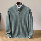 Lance Wool Zip-Up Cardigan