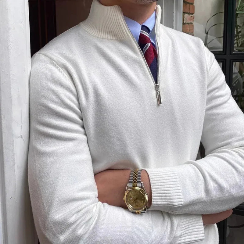 Lorenzo Classic Zip-Up Sweater