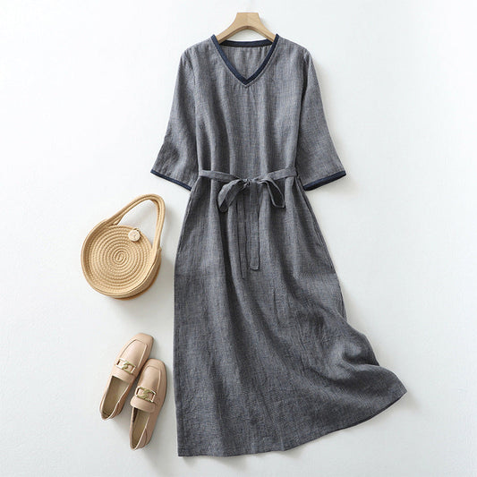 ADEIANA LINEN BLOOM DRESS
