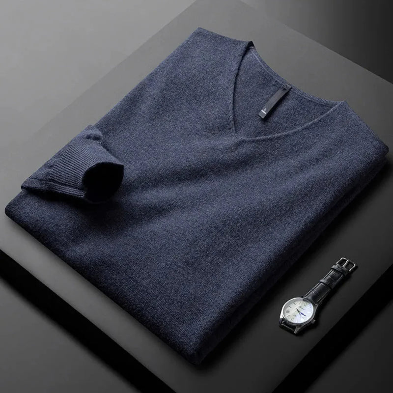 Myles Cashmere V-Neck Sweater