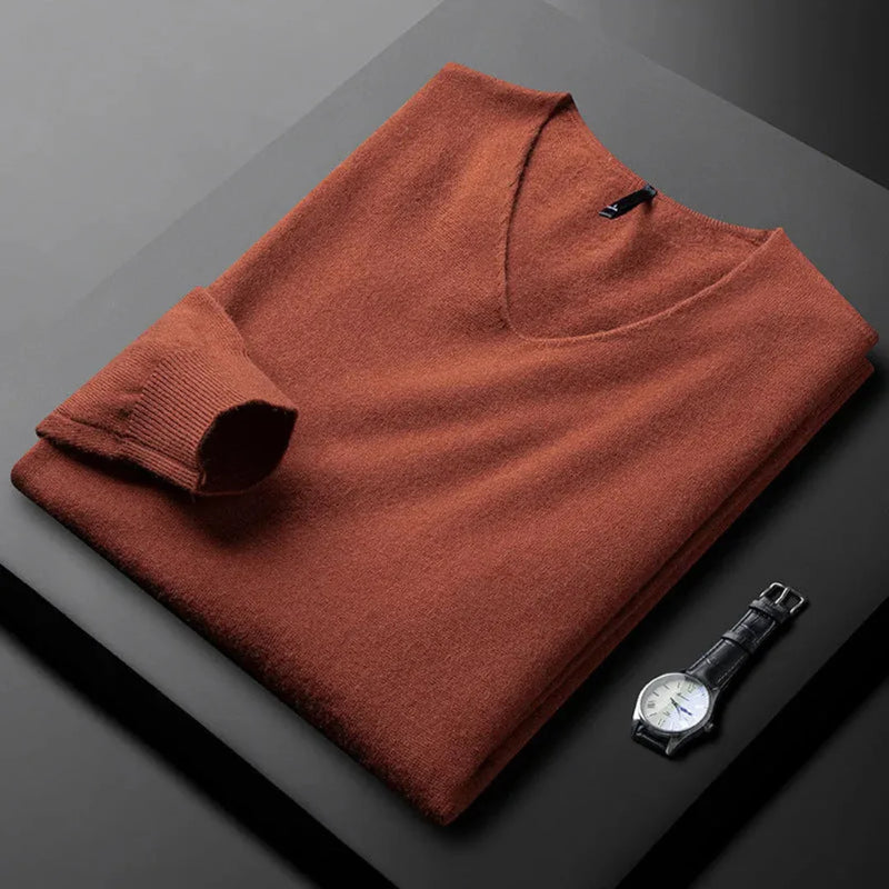 Myles Cashmere V-Neck Sweater