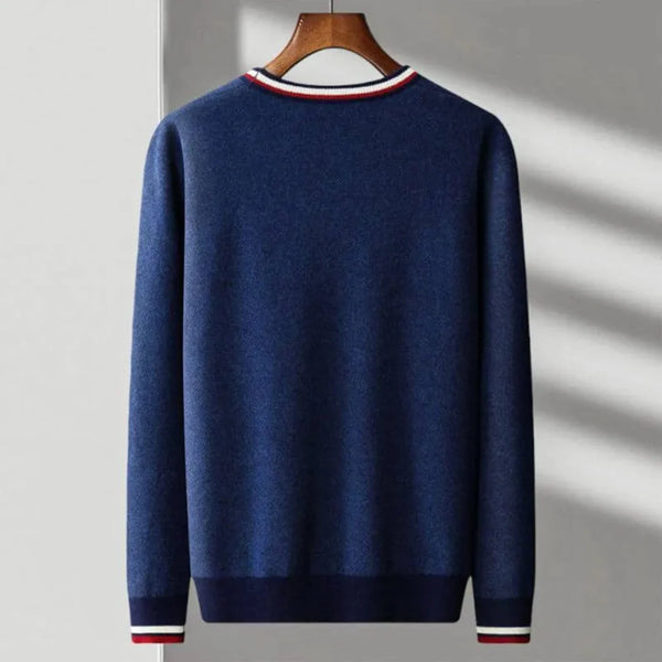 Ralph V-Neck Stripe Knit Cardigan