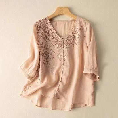 ANITA LINEN BLOUSE