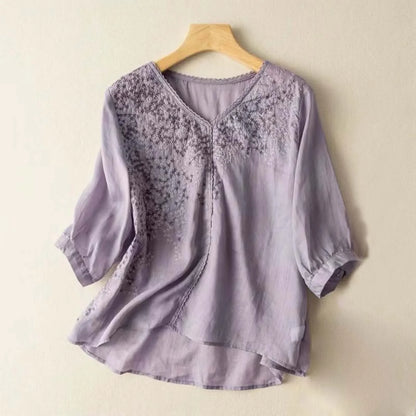 ANITA LINEN BLOUSE
