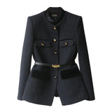 Sadie Tweed Belted Blazer
