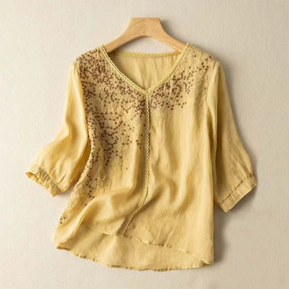 ANITA LINEN BLOUSE