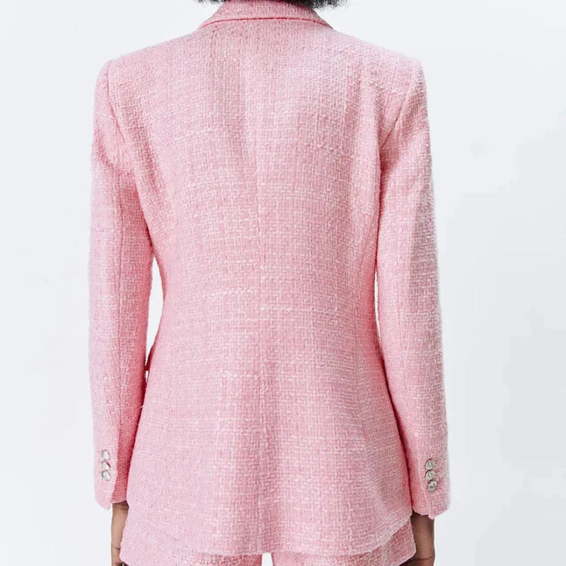 Sheryl Double-Breasted Tweed Blazer